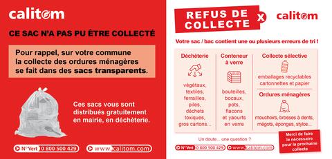 Etiquettes refus collecte